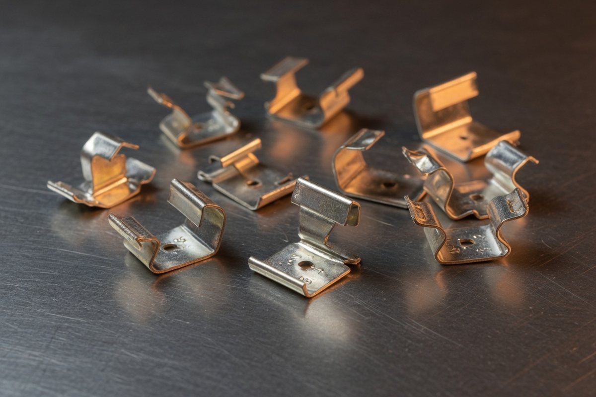 Tin clip for a 60 mm board